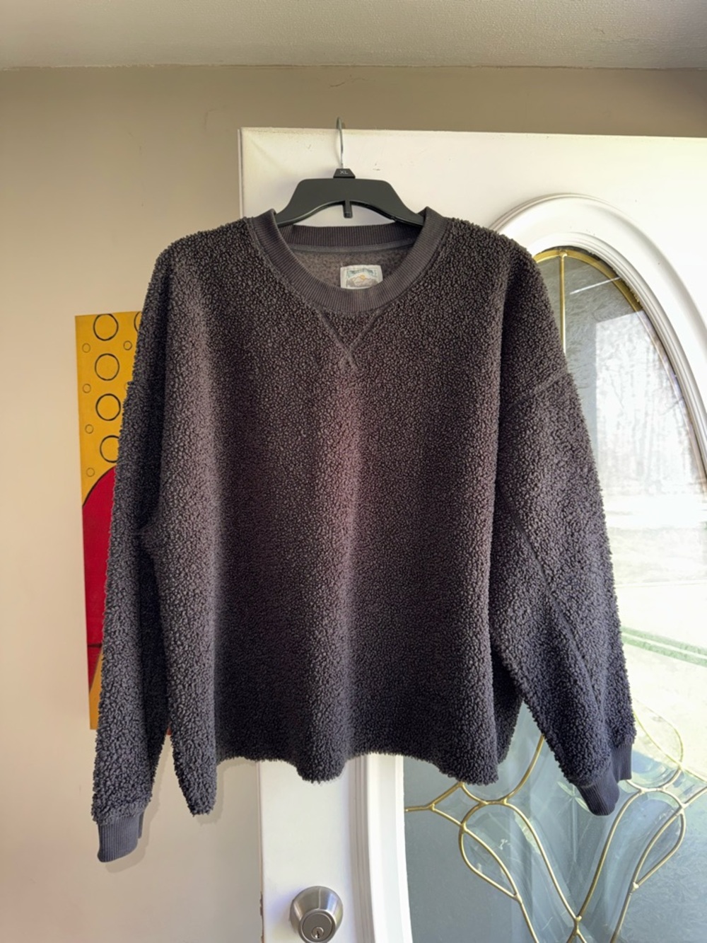 American Eagle Outfitters Sherpa Fleece Crewneck Sweatshirt